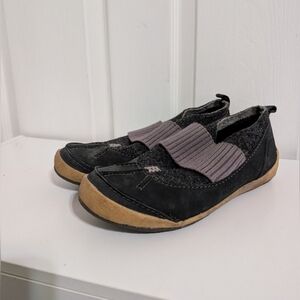 Merrell Shoes Women Montreal Slip On Black Leather Wool Casual J70654 Size 7